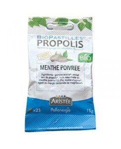 Biopastilles de propolis Menthe poivrée - BIO