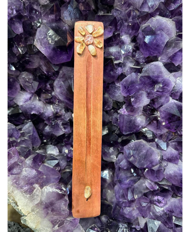 support encens fleur citrine