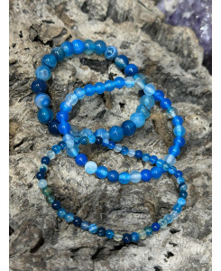 BRACELET AGATE BLEUE
