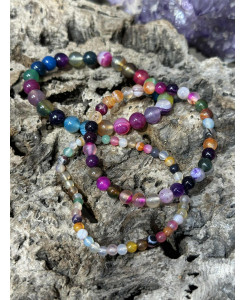 BRACELET AGATE MULTICOLORE