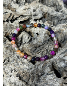BRACELET AGATE MULTICOLORE