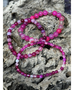 BRACELET AGATE ROSE
