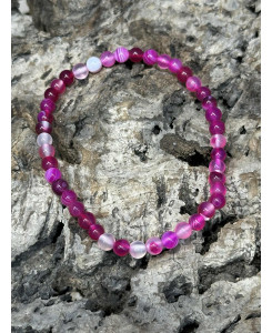 BRACELET AGATE ROSE