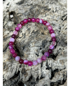 BRACELET AGATE ROSE