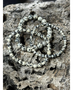 BRACELET JASPE DALMATIEN
