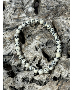 BRACELET JASPE DALMATIEN