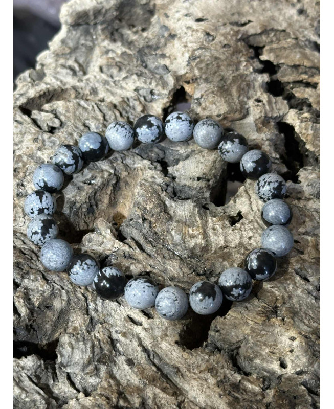 BRACELET OBSIDIENNE NEIGE