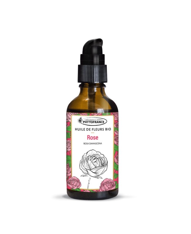HUILE de fleurs de ROSE DE DAMAS bio phytofrance