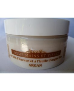 crème mains et visage au lait d'anesse - Argan