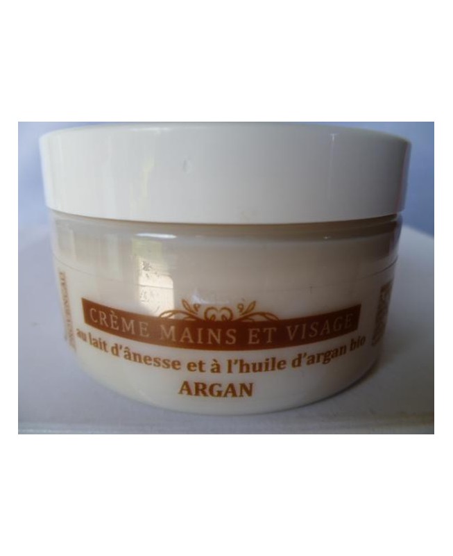 crème mains et visage au lait d'anesse - Argan